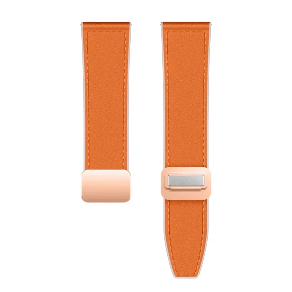 Leather and Silicone Comfort Strap - 22/20mm Adjustable Bracelet Band Accessory