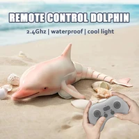 Rc Boat 2.4G Remote Control Dolphin with Light Simulation Electric Water Toys Simulation Radio-Control Animal Children Gift 1