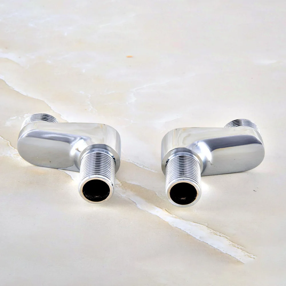 2Pcs Chrome Claw Foot Bathtub Shower Faucet Adjustable Adapter Swing Arms Wall Mount Replacement Part Bathroom Supplies Nba183 4