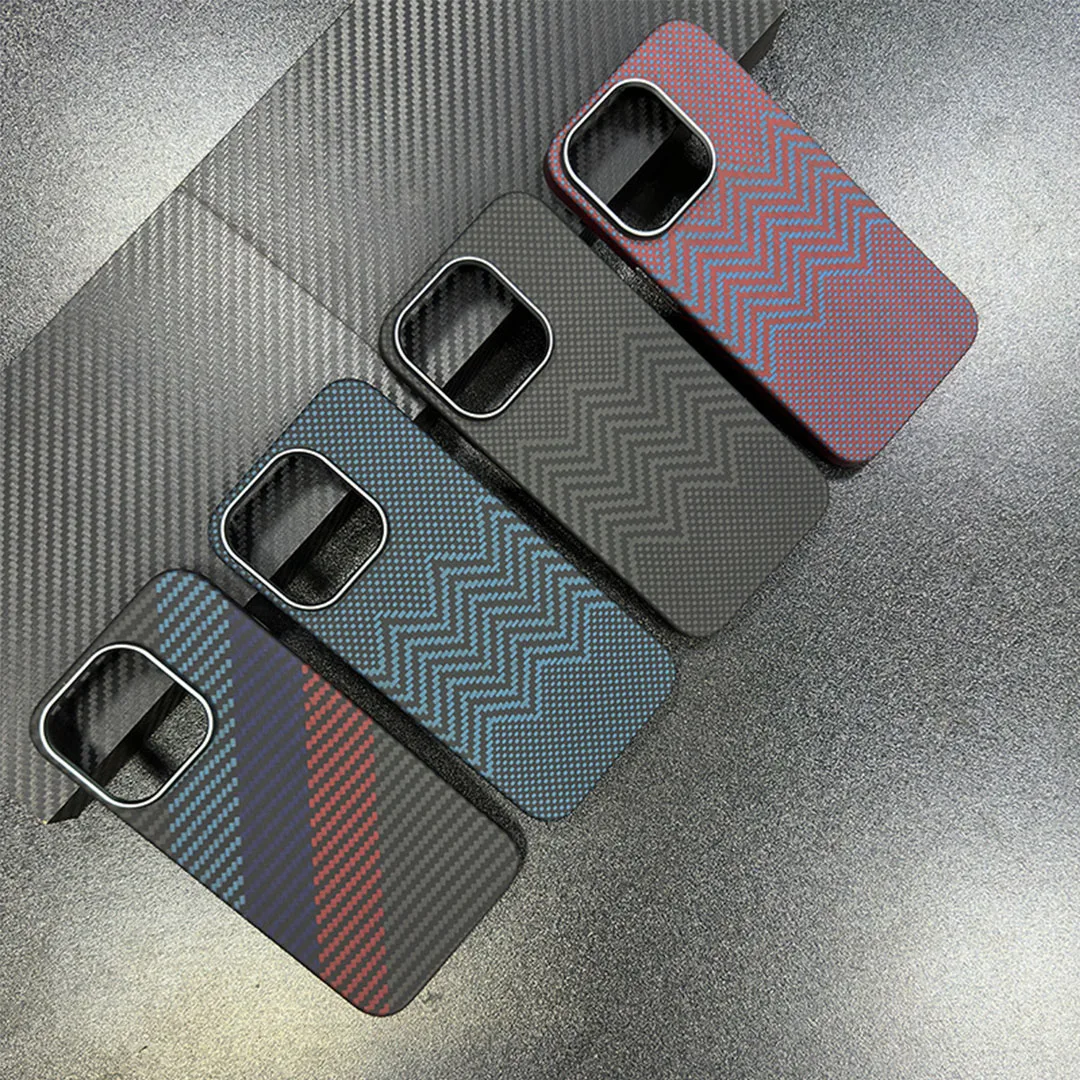 ACC-Carbon Real Carbon Fiber Phone Case For Iphone 15 Pro Max Aramid Fiber Case Anti-Fall Cover Iphone 15 Pro 5G  Shell