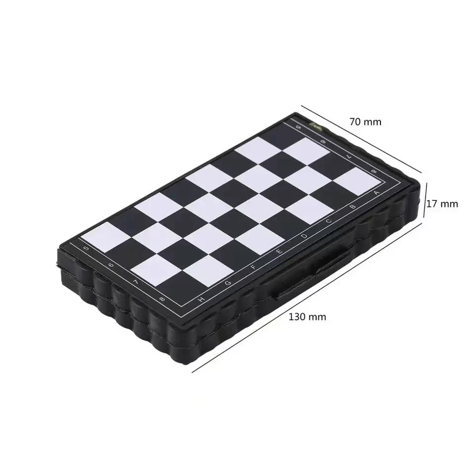 Mini Magnetic Chess Set Folding Magnetic Plastic Chessboard Board Game Portable Kid Toy Portable Outdoor