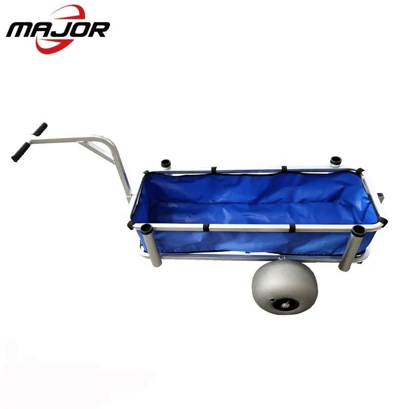 folding aluminum hand truck fishing cart beach sand wagon - AliExpress