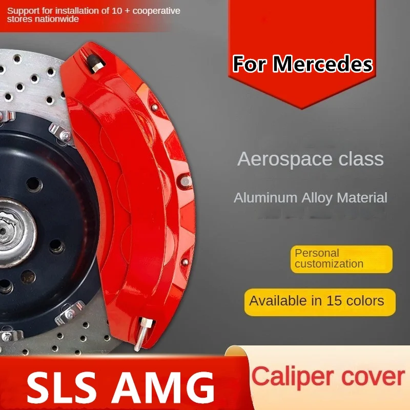 Per Mercedes Benz Sls Amg Car Brake Caliper Cover Anteriore Posteriore 3D Kit In Metallo Alluminio