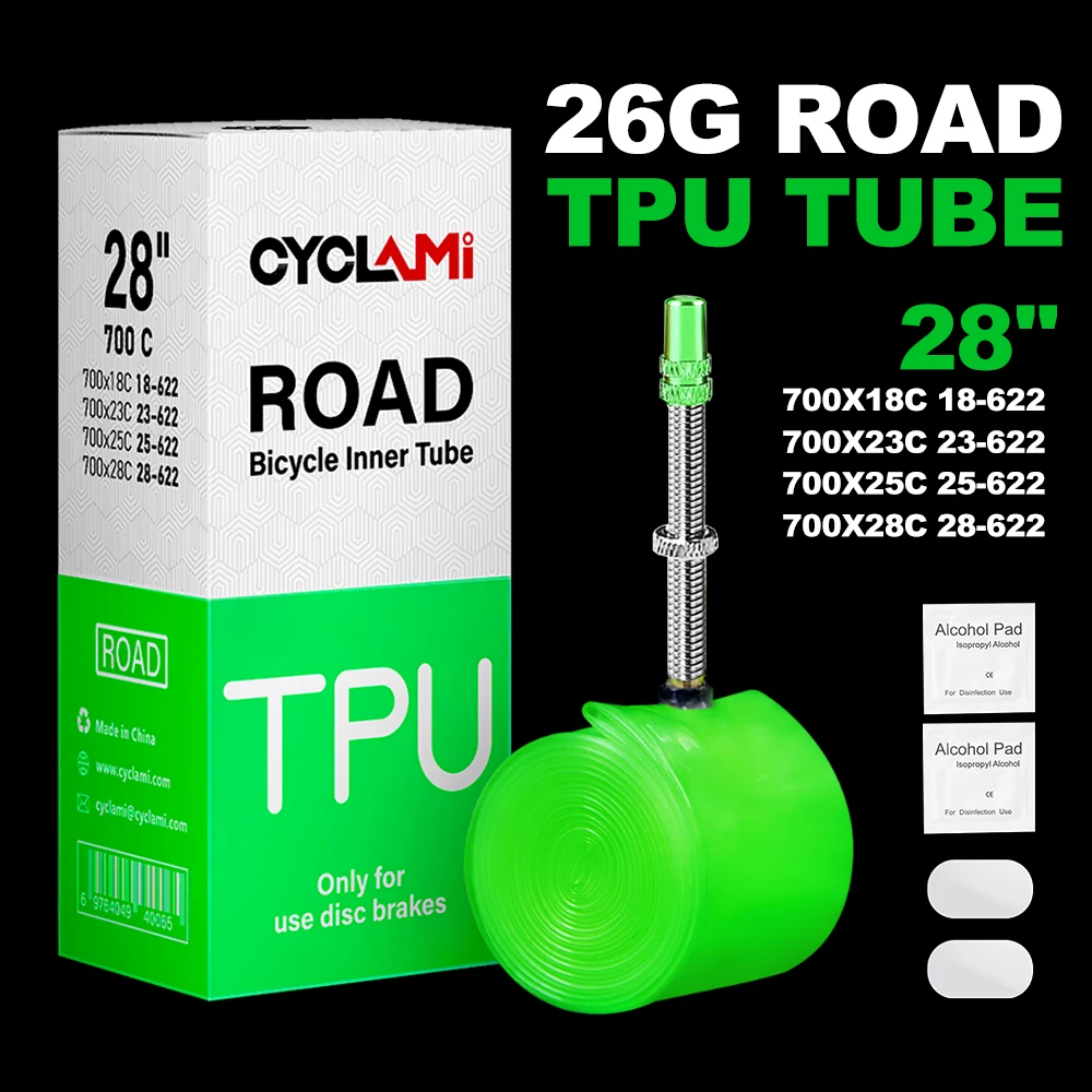 CYCLAMI NEW 26g Ultralight TPU Material Inner Tube Bike Road MTB Bicycle 45/60/80mm Length