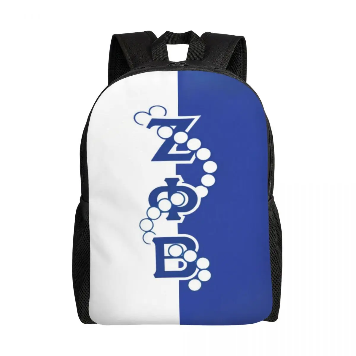 

Zeta Phi Beta Logo Backpacks for Women Men College School Student Bookbag Fits 15 Inch Laptop ZOB Sorority Bags