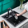 Hidden Kitchen Sink 304 Stainless Steel Sink Single Bowl Small Size Balcony Conceale Sinks 1