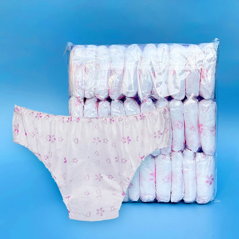 30Pcs Travel Portable Disposable Non Woven Briefs Unisex Hotel Spa Wash-Free Panties Menstruation Underwear Emergency Underpants