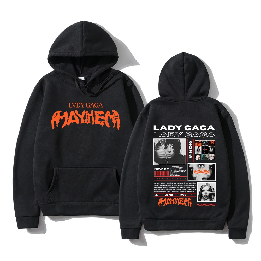 Lady Gaga Mayhem Hoodie Fashion Men Harajuku Graphic Vintage Hoodies Unisex Autumn Winter Streetwear Casual Hooded Sweatshirts