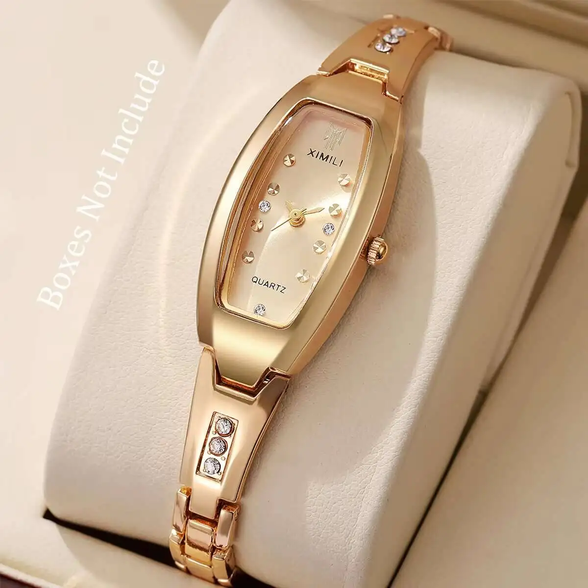 Elegant Women Watches Luxury Rhinestone Ladies Oval Dial Quartz Wristwatch Reloj Mujer(Without Box)