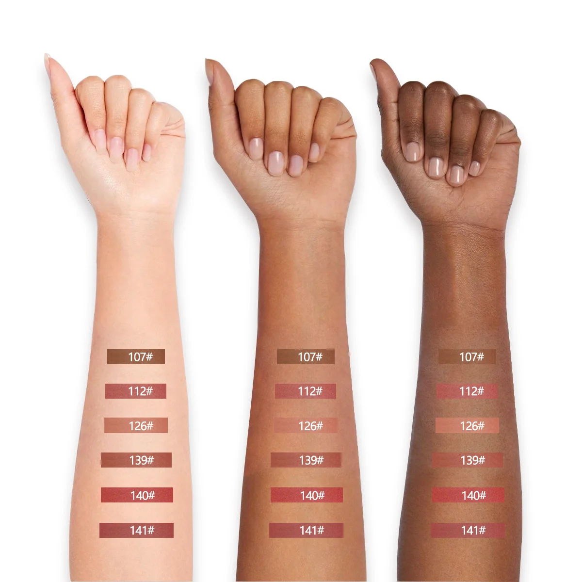 6PC Velvet Matte Lipstick Pen Nude Brown Lip Liner Pencil Kit Smooth Rose Red Pigment Lipstick Pencil Set Dye Cheek Lip Tint 5