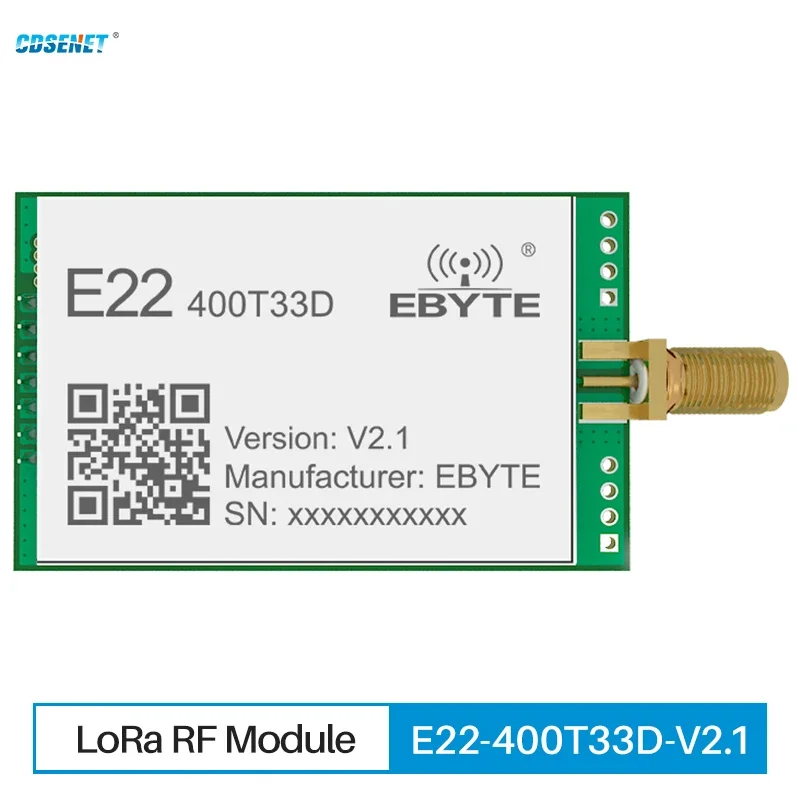 CDSENET 433MHz LoRa Module E22-400T33D-V2.1 High Power 33dbm 16KM Long Distance Transmission Watchdog TTL/RSSI/LBT