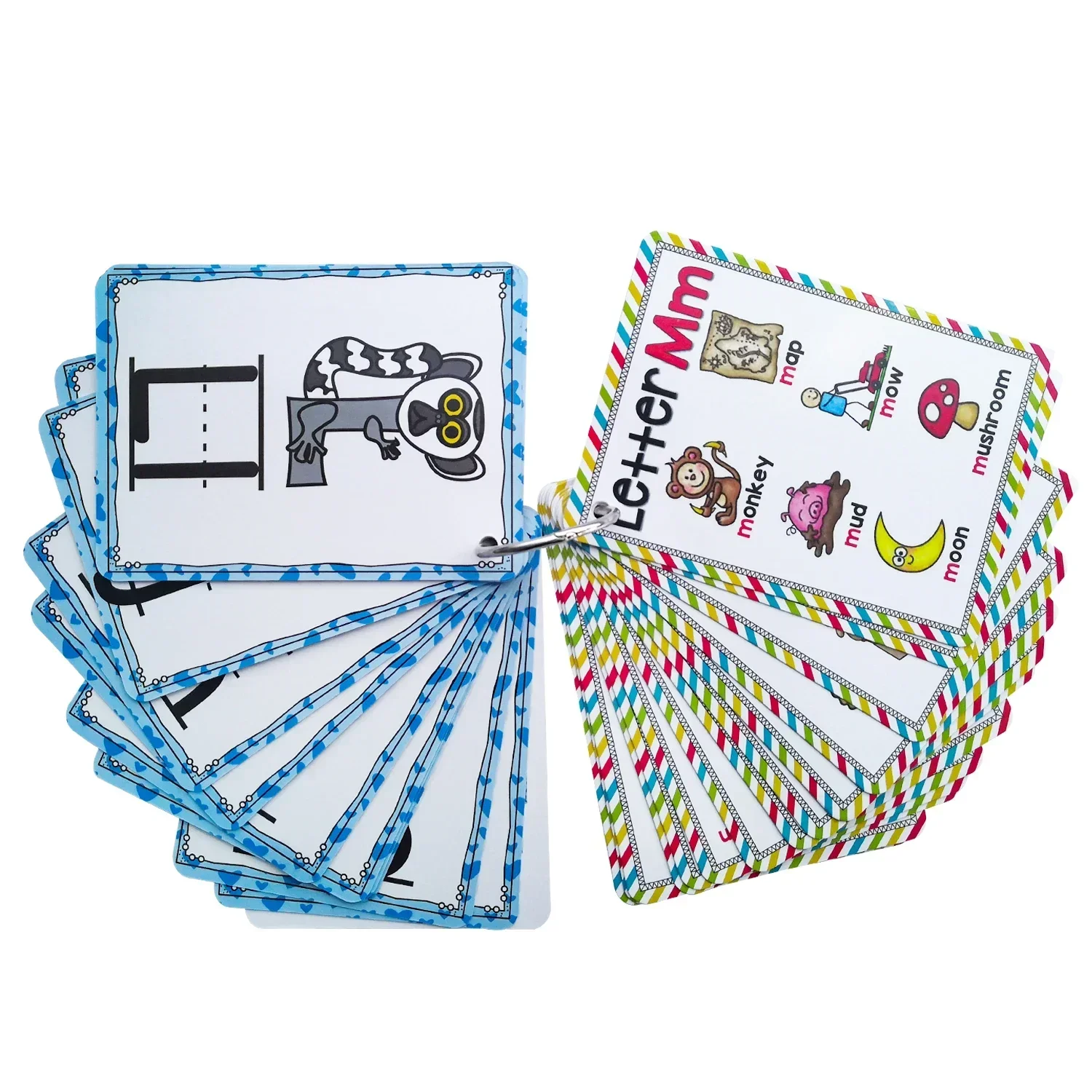 Children's 26 Letters ABC Alphabet Phonics Flashcards Pocket Word Cards for Kids Baby Early Childhood English Learning Toys 4