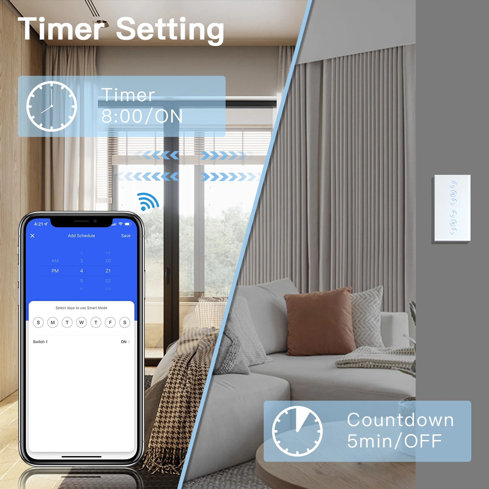 BSEED 와이파이 커튼 스위치, 스마트 투야 컨트롤 터치 스위치, 이중 커튼 벽 스위치, 구글 알렉사 홈 스마트 라이프 앱
