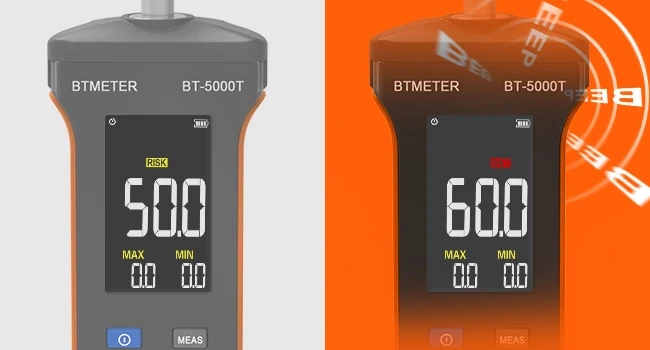 Digitales, zerstörungsfreies Holzfeuchtemessgerät, 0–100 Bereich, 20–40 mm Tiefe, Farb-LCD-Display, automatische Abschaltung für die Erkennung von Baustoffen – Detail 6