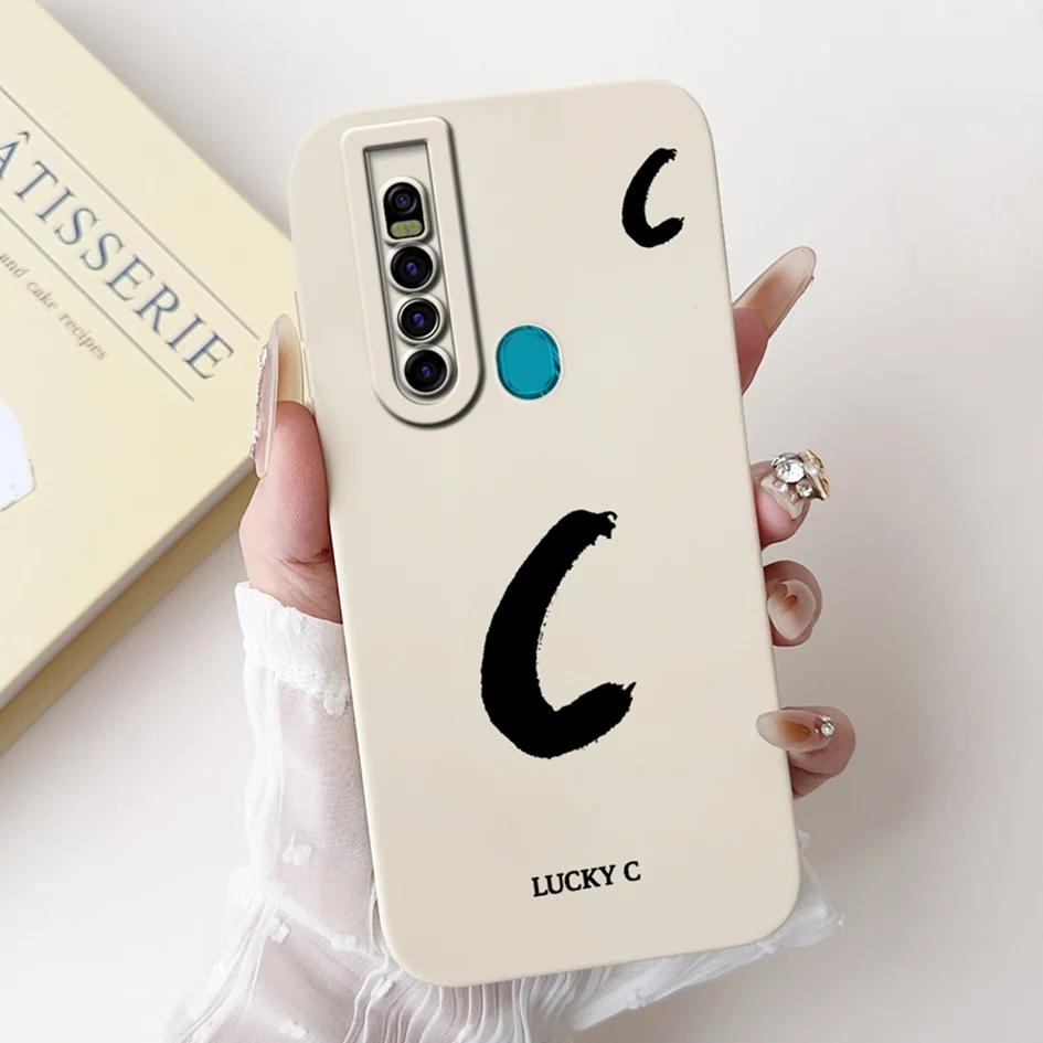 Luxury Initial Letters Soft Silicone Bumper Case