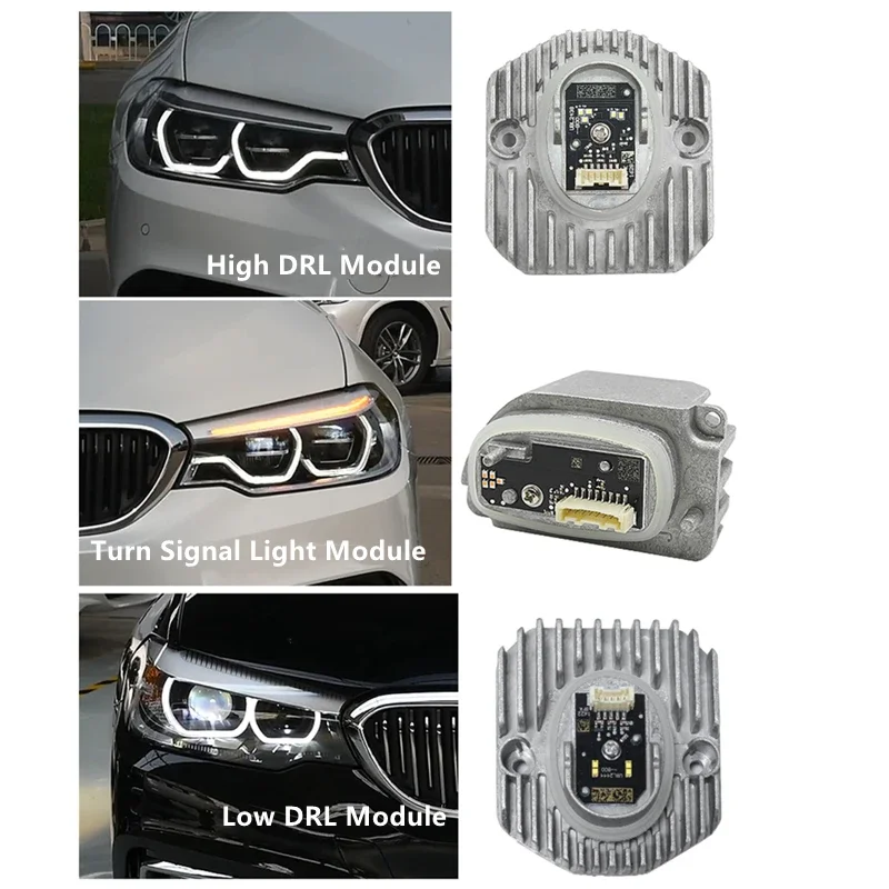 BMW ヘッドライト LED 左 ウィンカー モジュール バイキセノンカー F10 前期 左側 63117271901 AISHANBAIHUODIAN 新車デイタイムランニングウインカー LED ヘッド
