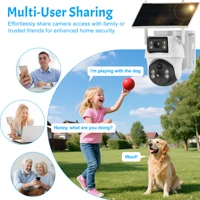 V380 Pro double objectif 8MP caméra extérieure 4G système de Surveillance de sécurité caméra IP avec détection de mouvement PIR et Vision nocturne BP9 5