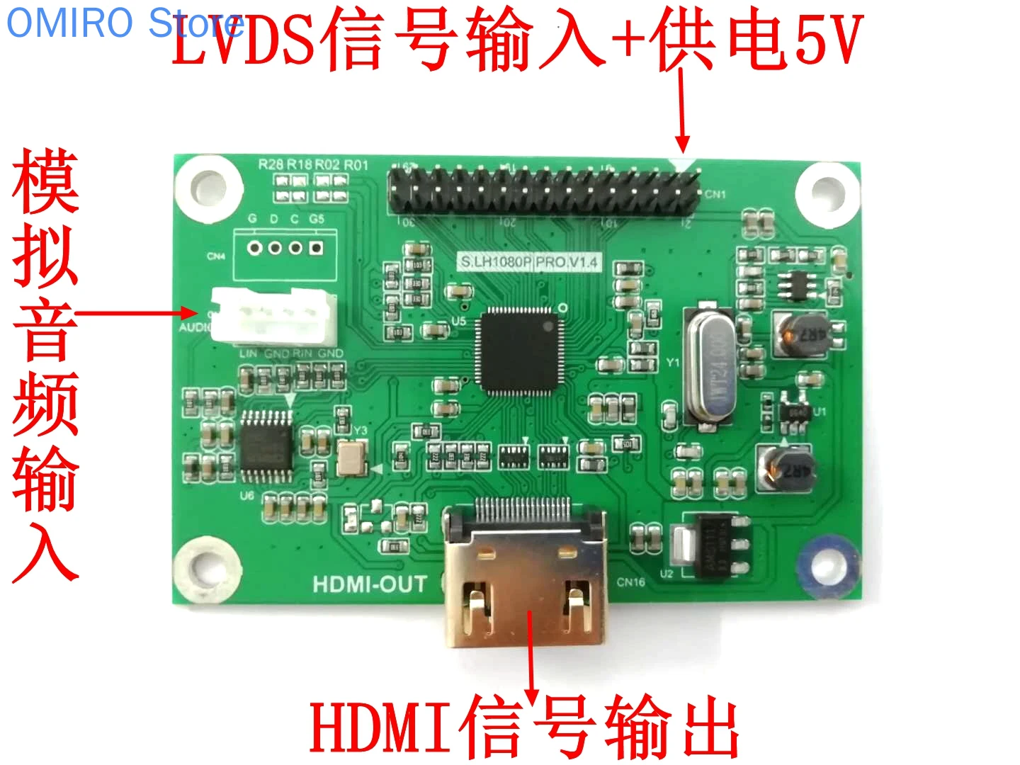 

LVDS to HDMI Adapter Board LVDS to HDMI Output Supports Multiple Resolution Standards 720p to 1080p