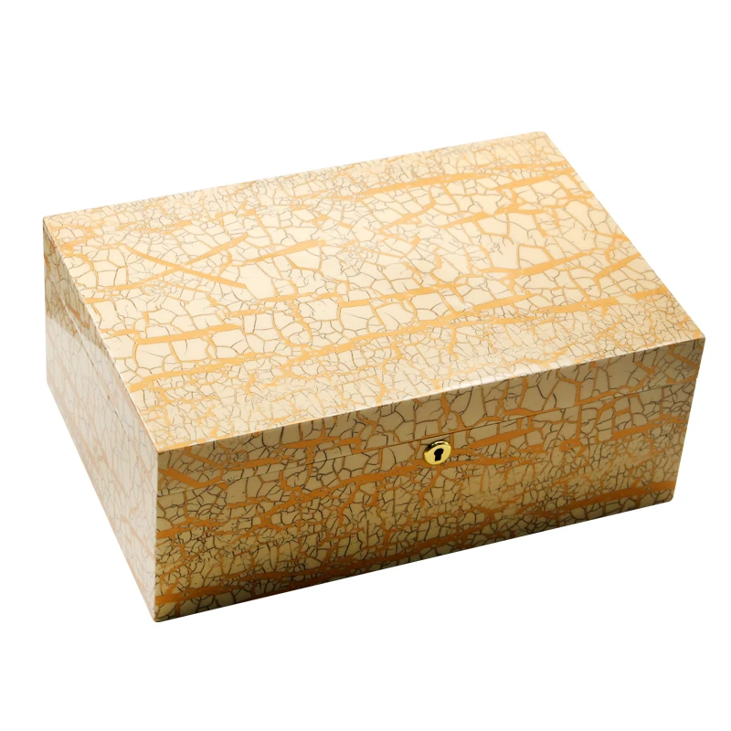 

Two Grids Storage Cigar Box Spanish Cedar Wood Humidor With Lock Humidifier Hygrometer Portable Cigarette Case Gift For Husband