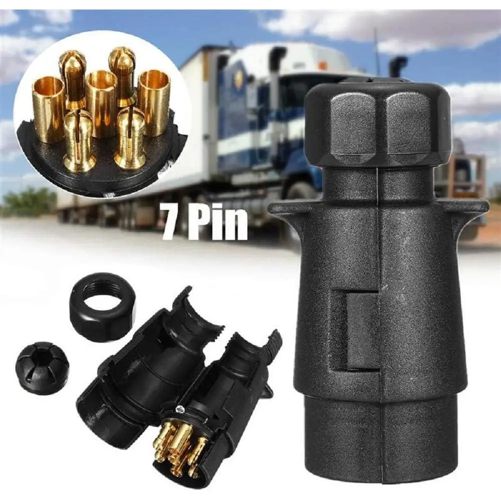 12V 12N Trailer 7 Pin Plug Round Wiring Tow Plastic Plug Car Accessories For Caravan Truck Boat Van Bus SUV trailer plug adapter trailer socket trailer plug socket trailer plug