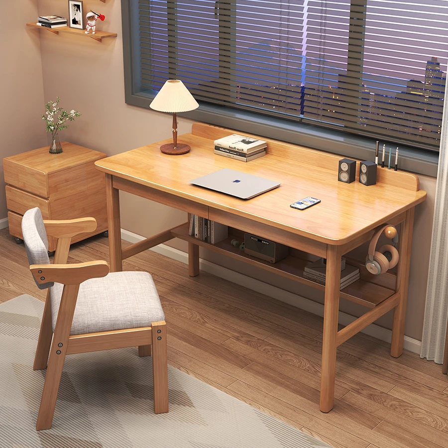 

Solid Wood Desk Student Home Bedroom Simple Study Table Computer Desk Reading Room Writing Desks Escritorio Office Furniture