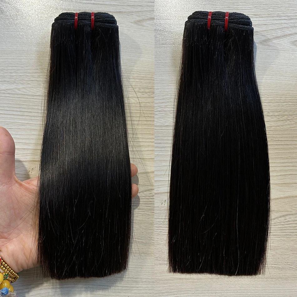 Chinese Virgin Human Hair Silky Straight Bundle 100G Raw Virgin Hair Bone Straight Super Double Drawn Human Extensions