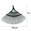 Realmote Rake 22 Toothed Rake Dead Leaf Rake Steel Wire Garden Gardening Tools Agriculture 5