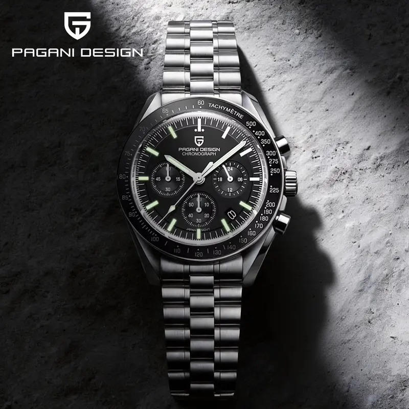 PAGANI DESIGN 2026 New Men's Watches Top Luxury Quartz Watch For Men Auto Date Speed Chronograph AR Sapphire Mirror Wrist watch - Image 2