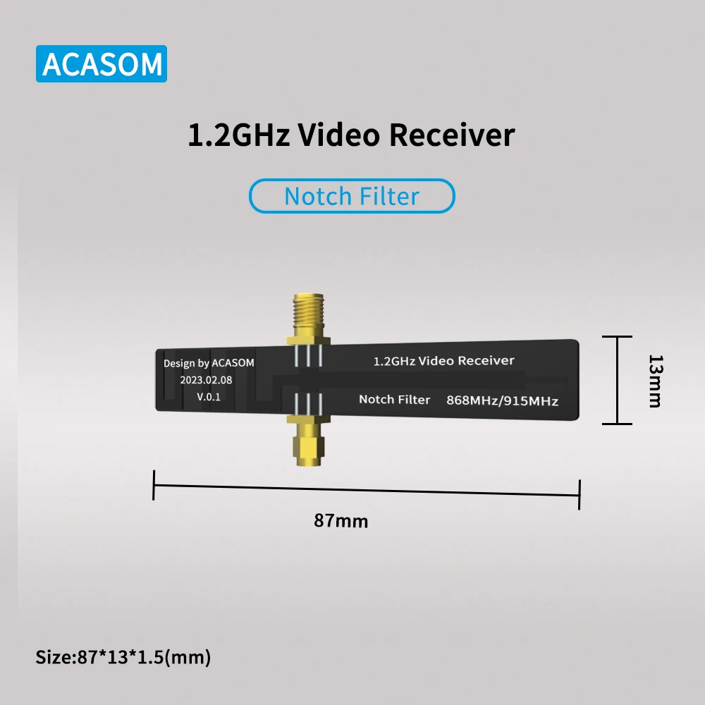 Notch Filter Design by ACASOM 1.2GHz Video Receiver 2023.02.