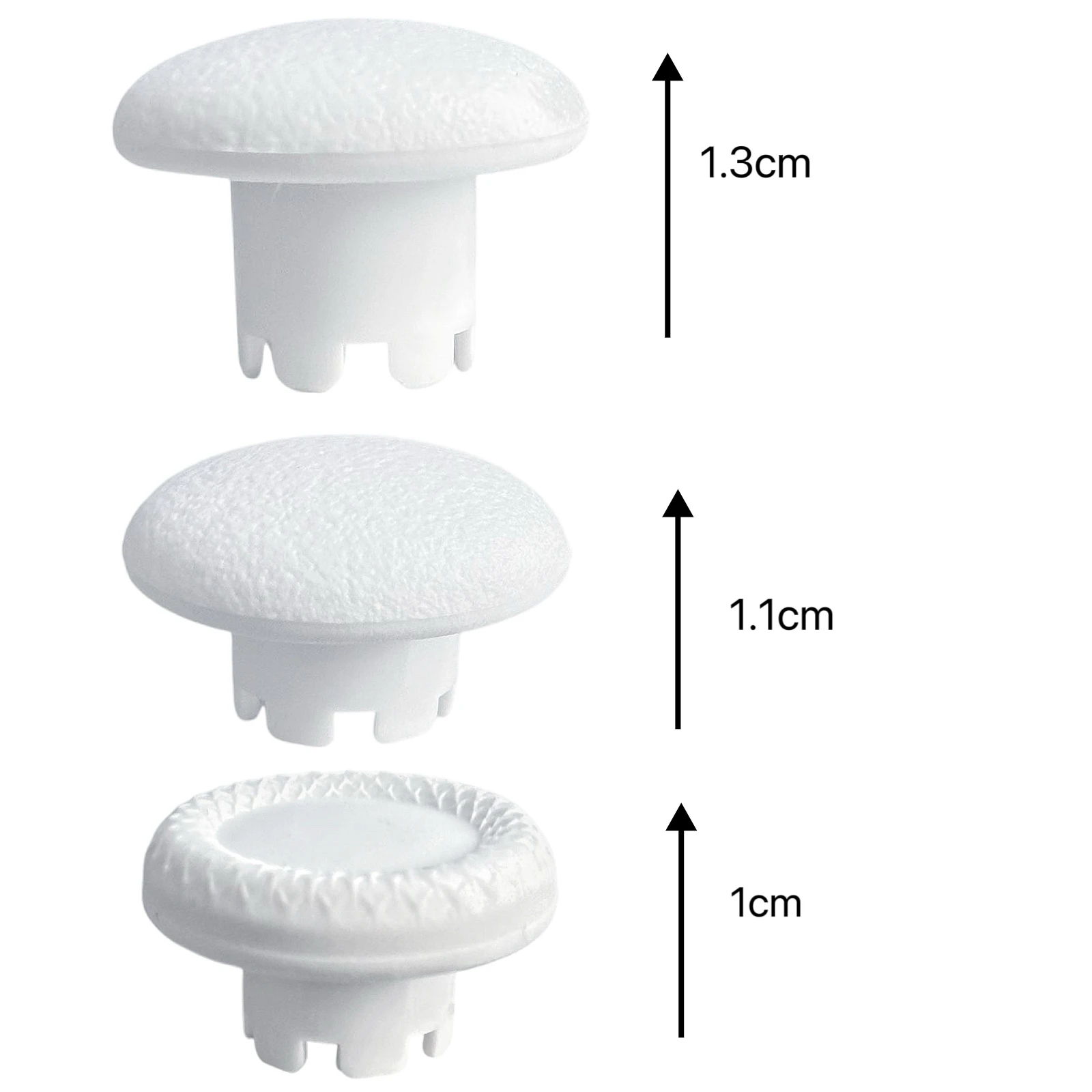 White High and Low Anti-slip Grip Adjustable Joysticks Interchangeable Thumbstick for PS4/PS5/PS5 Dual Sense  Edge Controller - 5
