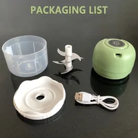 USB Wireless Electric Garlic Masher 250ml Press Mincer Vegetable Chili Meat Grinder Food Chopper Kitchen Accessories 6 Blades 6