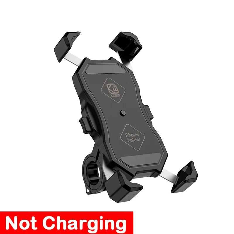 Universal Motorcycle Phone Holder with Quick USB and Wireless Charging, Mirror Stand and Handlebar Mount