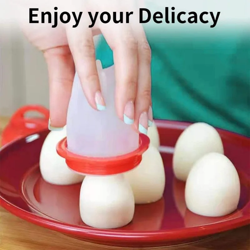 Silicone Egg Cooker, Boiled Egg Cooker without Shell, BPA Free Silicone Boiler Steamer, Non-stick Cups Fast Poacher.