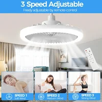 IRALAN Ceiling Fan With Light E27 Socket 10 Inch 85-265V 3 Fan Speeds Dimmable Easy To install For Bedroom Fixtures 1
