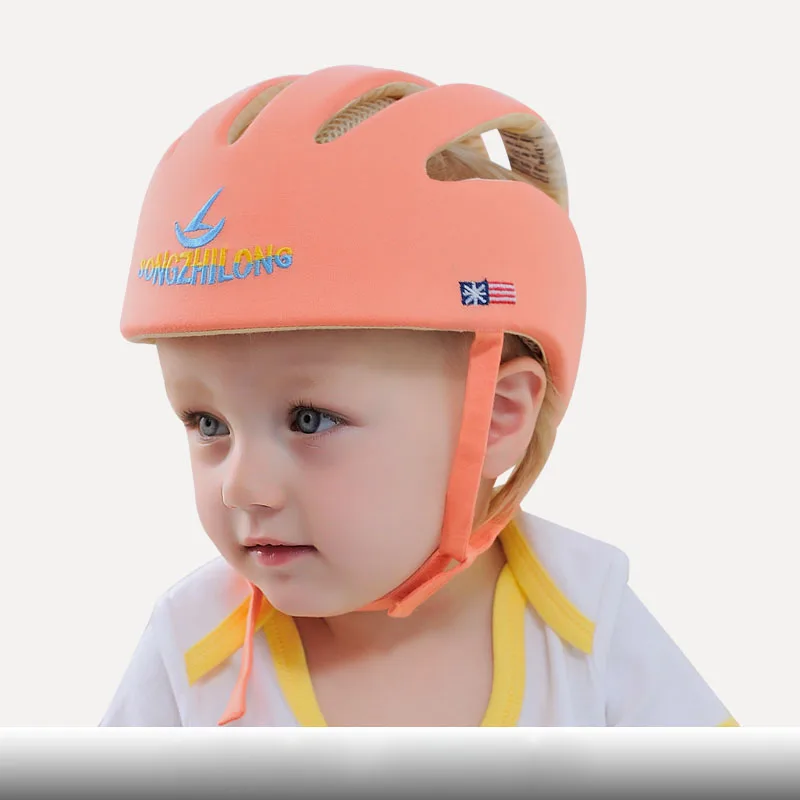 Casque De Protection De Tête Pour Bébé - Casque De Sécurité Réglable En Coton Pour