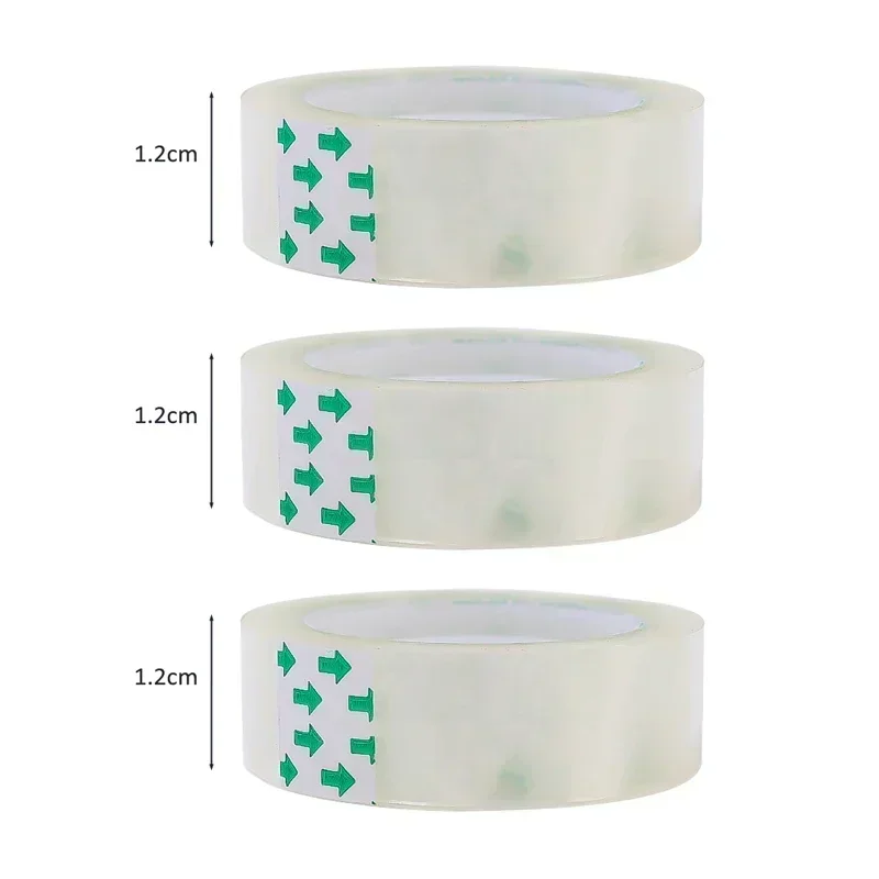 Clear Transparent Adhesive Tape – Multipurpose Rolls for Gift Wrapping, Packing, Home, Office, and School Use