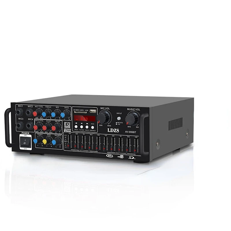 

Усилитель мощности DLHIFI, Bluetooth, 4 микрофона, караоке, KTV, FM