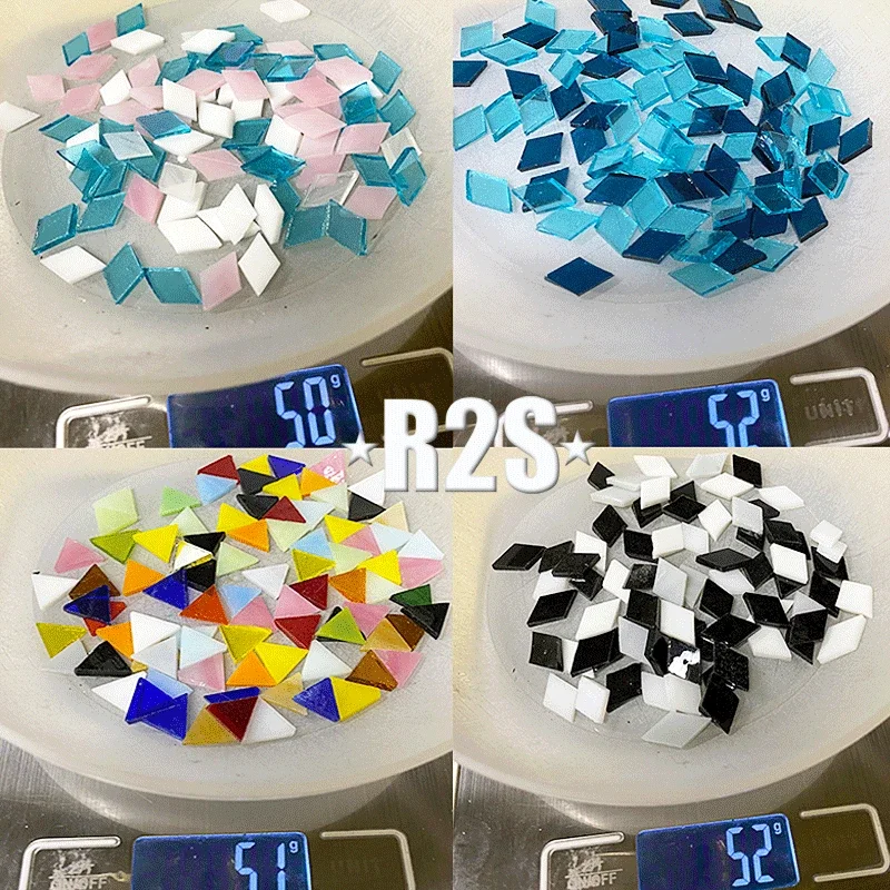 Clear Glass Mosaic Tile Set 4