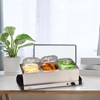 Electric Buffet Server Tray Stainless Steel Warmer Warming Tray for Parties 2