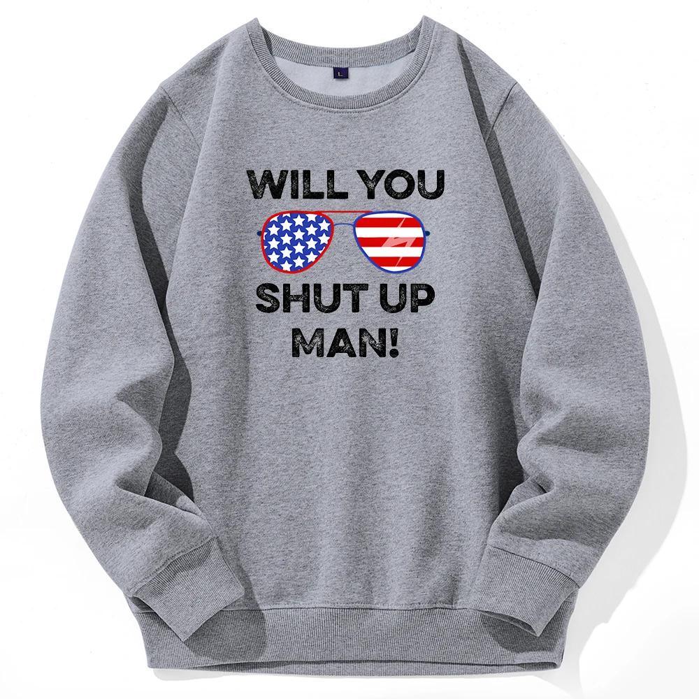 

Men'S Tops Will You Shut Up Man Spring High-Quality Daily Apparel Anime Sport Hoodie Mens Fleece Casual Sweatshirt For Men