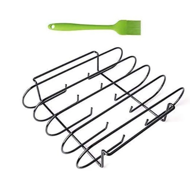 Non Stick BBQ Grill,Rib Racks For Smoking,Grill Stand BBQ Rib Holder