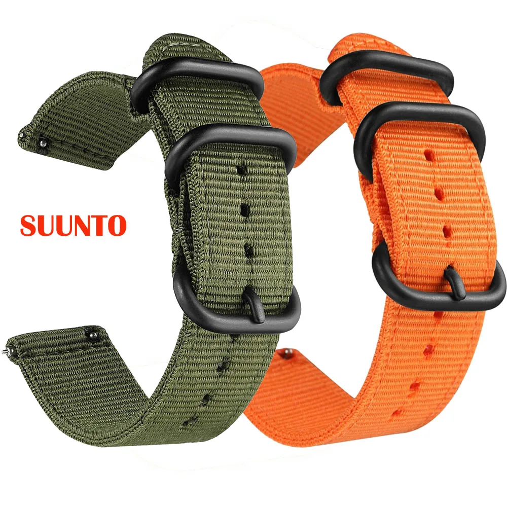 

24MM Nylon Watch Strap For Suunto9 Spartan Sport HR Watch Band Suunto 9 Baro Quick Release Strap Traverse Canvas men Watchband