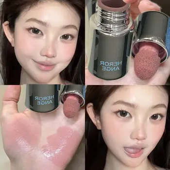 Low Saturation Matte Liquid Blush Water Light Cheek Cream Smooth Blush Big Sponge Brush Head Easy To Apply Natural Rouge Makeup