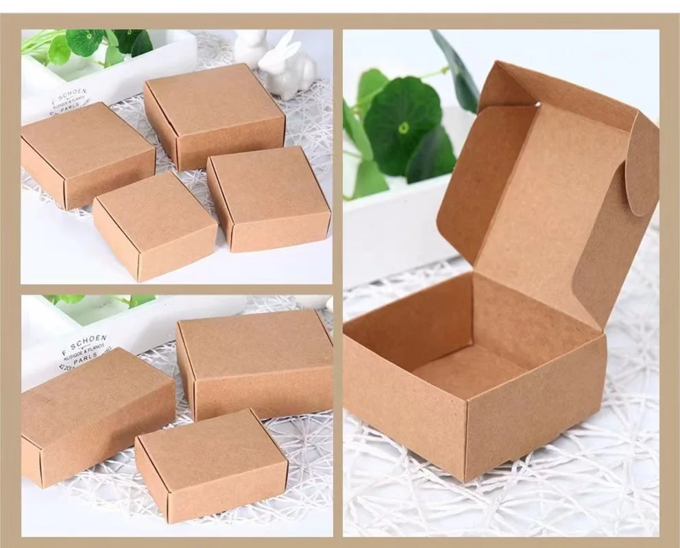 50/100pc Cardboard Mini Box DIY Kraft Paper Box Soap Box Jewelry