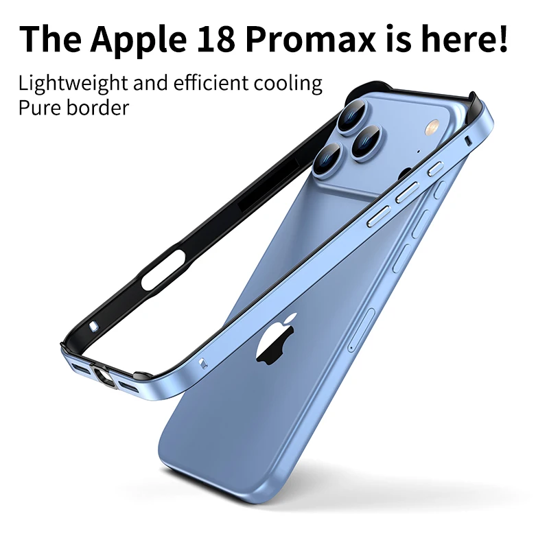 Sleek Ultrathin Aluminum Heat Dissipation Frame Case with Anti-Drop TPU Bumper