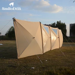 SmiloDon Foldable Outdoor Camping Shelter Windscreen Windproof Waterproof Windshield Tent For Picnic BBQ Beach Large Tarp Fenced