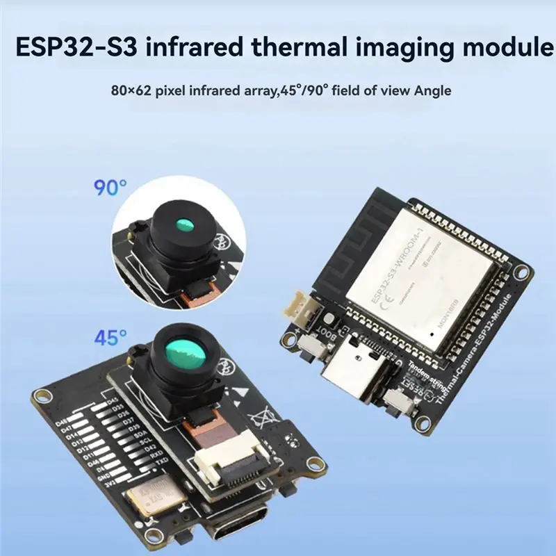 HOTA72T 카메라 ESP32 모듈 ESP32-S3 열화상 모듈 80×62 픽셀 적외선 어레이는 ESP-IDF 90을 지원합니다. ° 시야각