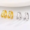 86424-76d3ce.jpg Boucles d'oreilles créoles en acier inoxydable et cristal pour femmes et filles, 2 pièces, cercles tendance, Punk, boucles d'oreilles, bijoux de fête, cadeaux à la mode