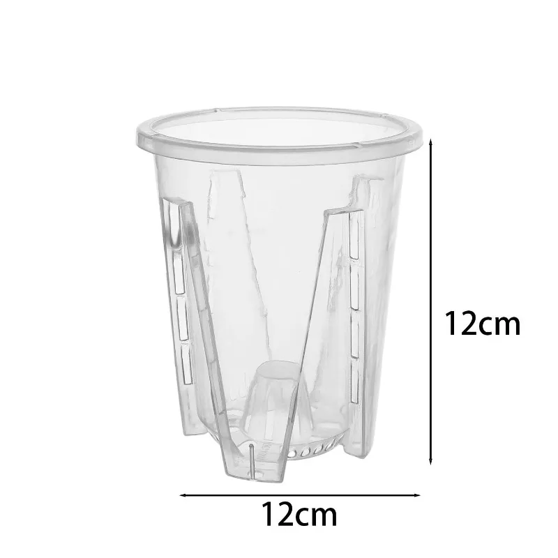 S/M/L/XL Transparenter PP-Kunststoff Wurzelkontroll-Blumentopf mit Luftlöchern für Orchideen Verbesserte Drainage Gartentopf für Haus und Garten – Detail 13