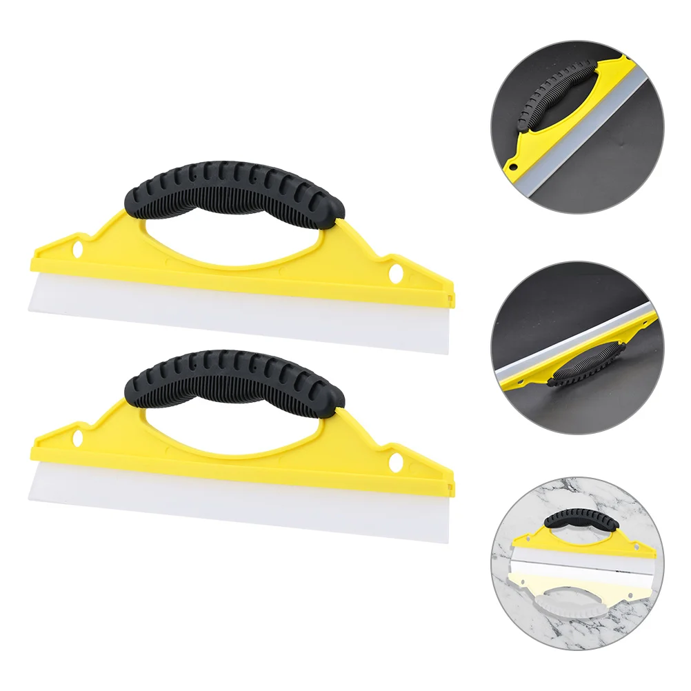 

2 Pcs Wiper Mirror Squeegee Scraper Window Cleaner for Cleaning Shower Car Silica Gel Door Plastic Windows Small
